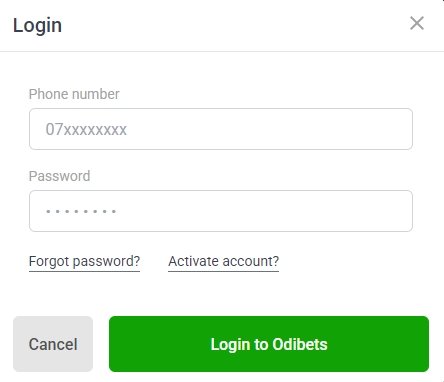 odibets login